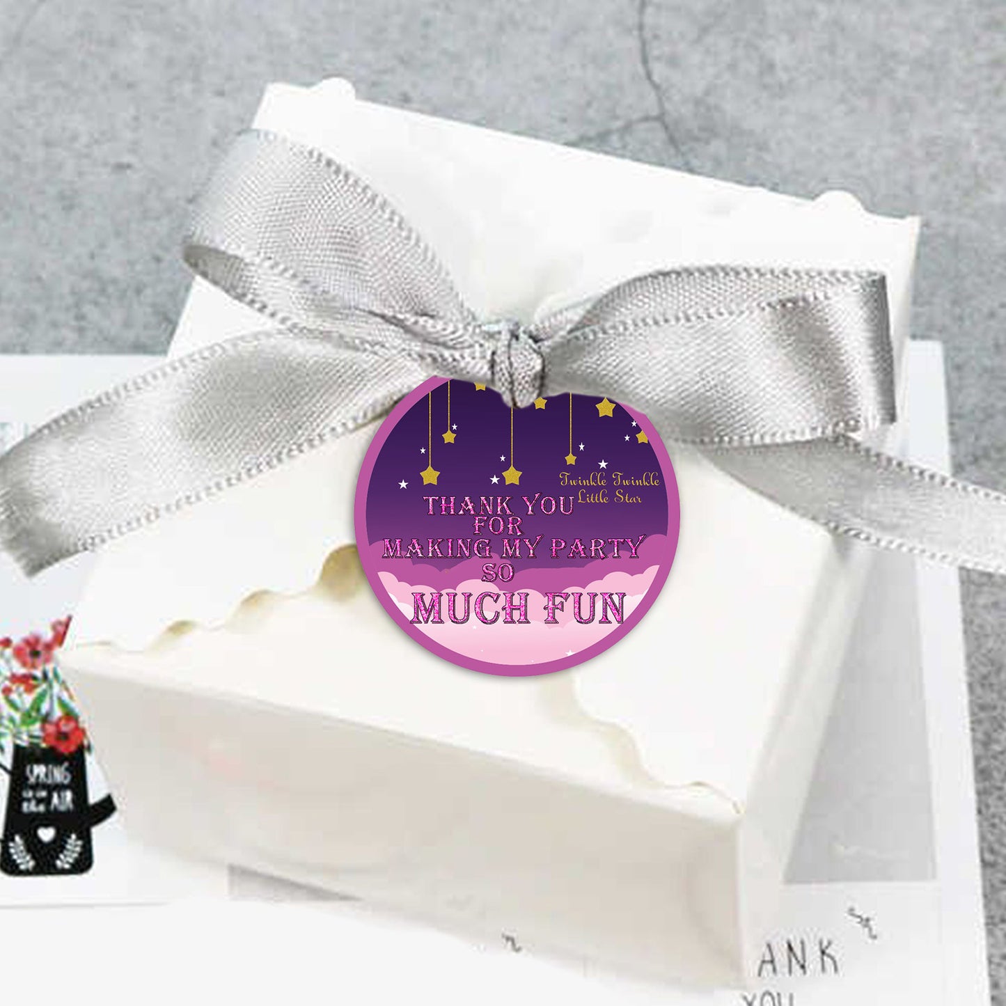 Twinkle Twinkle Little Star Theme Birthday Party Thank You Gift Tags