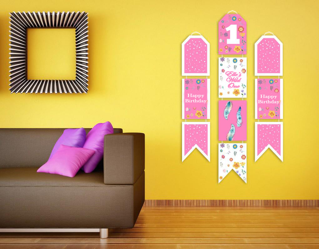 Wild One Birthday Paper Door Banner for Wall Decoration