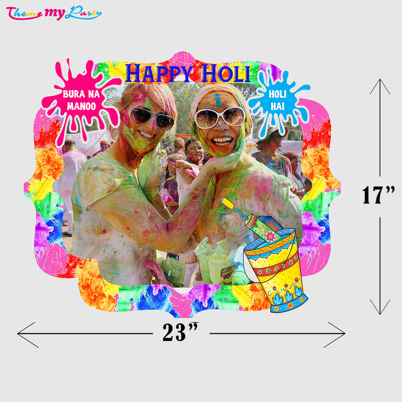 Holi Party Selfie Photo Booth Frame
