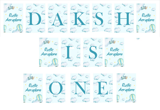 Airplane Theme Birthday Party Banner for Decoration