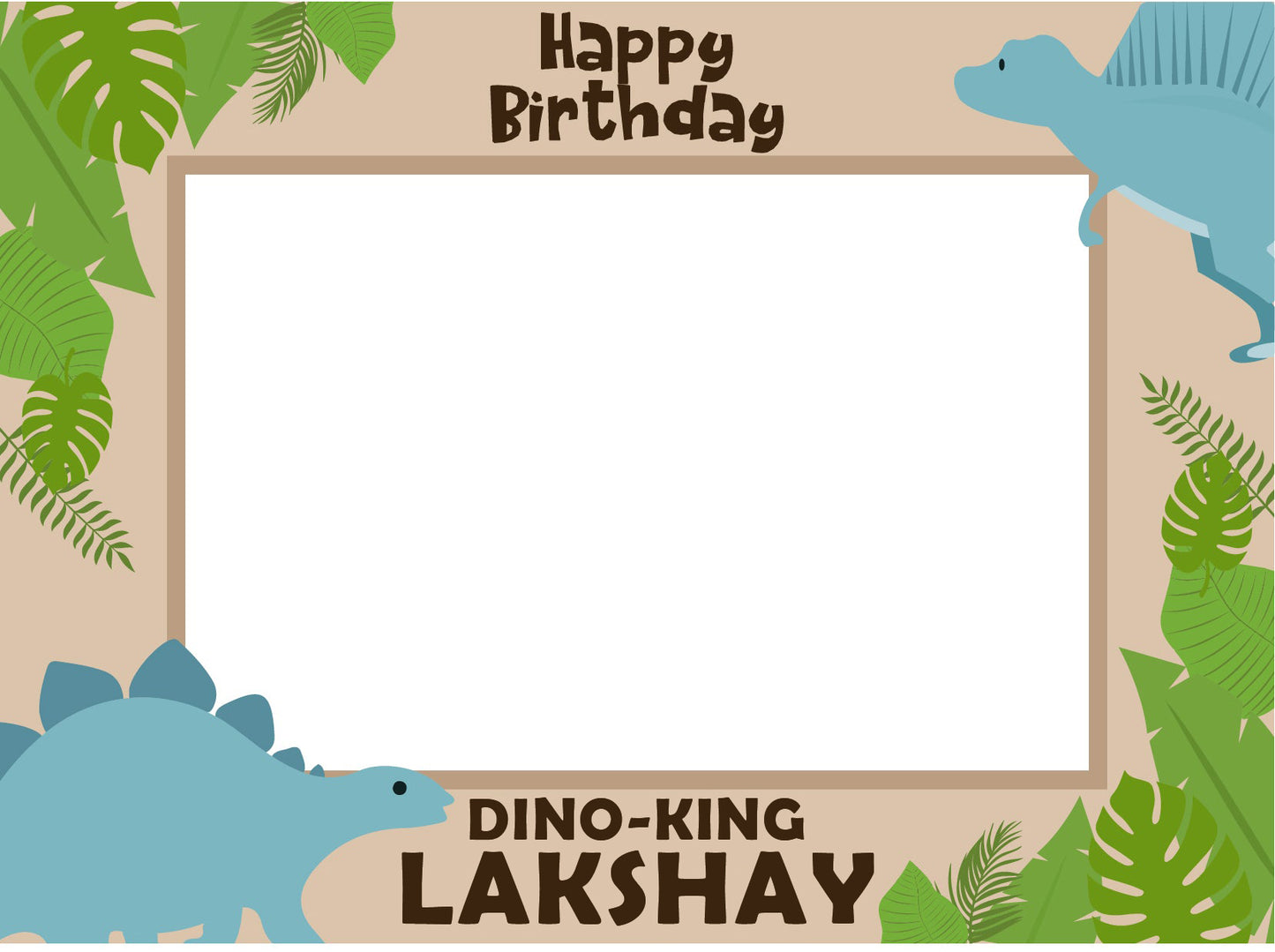 DINOSAUR THEME BIRTHDAY PARTY SELFIE PHOTO BOOTH FRAME
