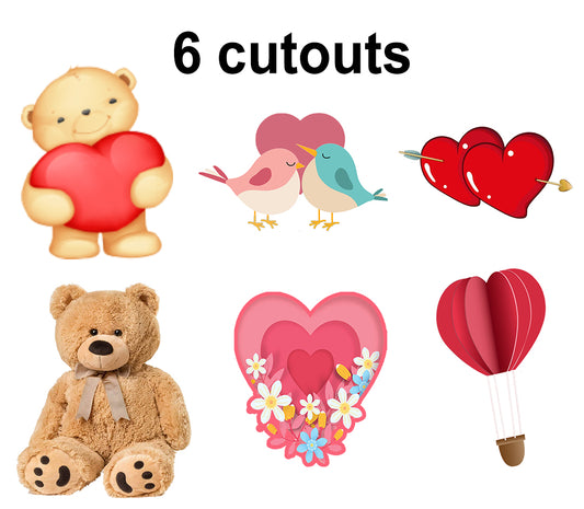 Valentine Party Cutout Pack For Decoration