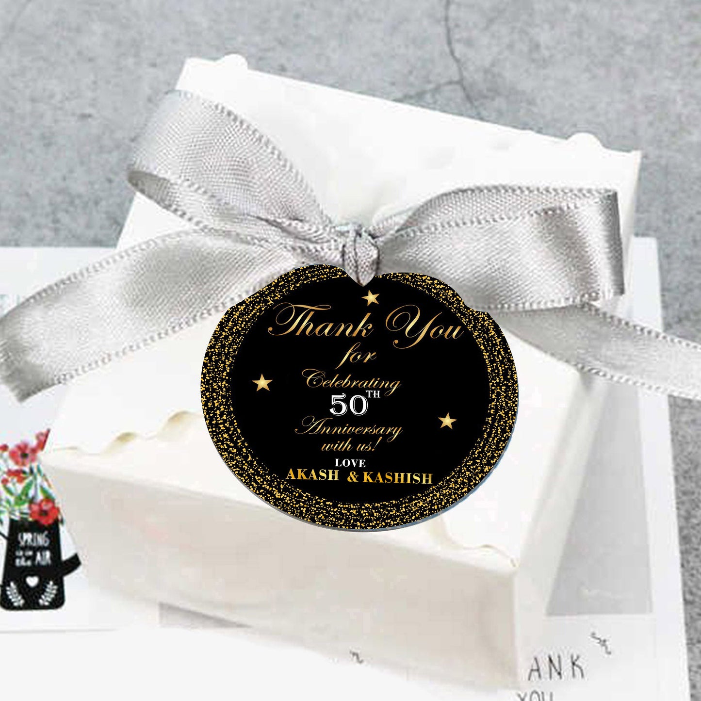 50th Anniversary Party Thank You Gift Tags
