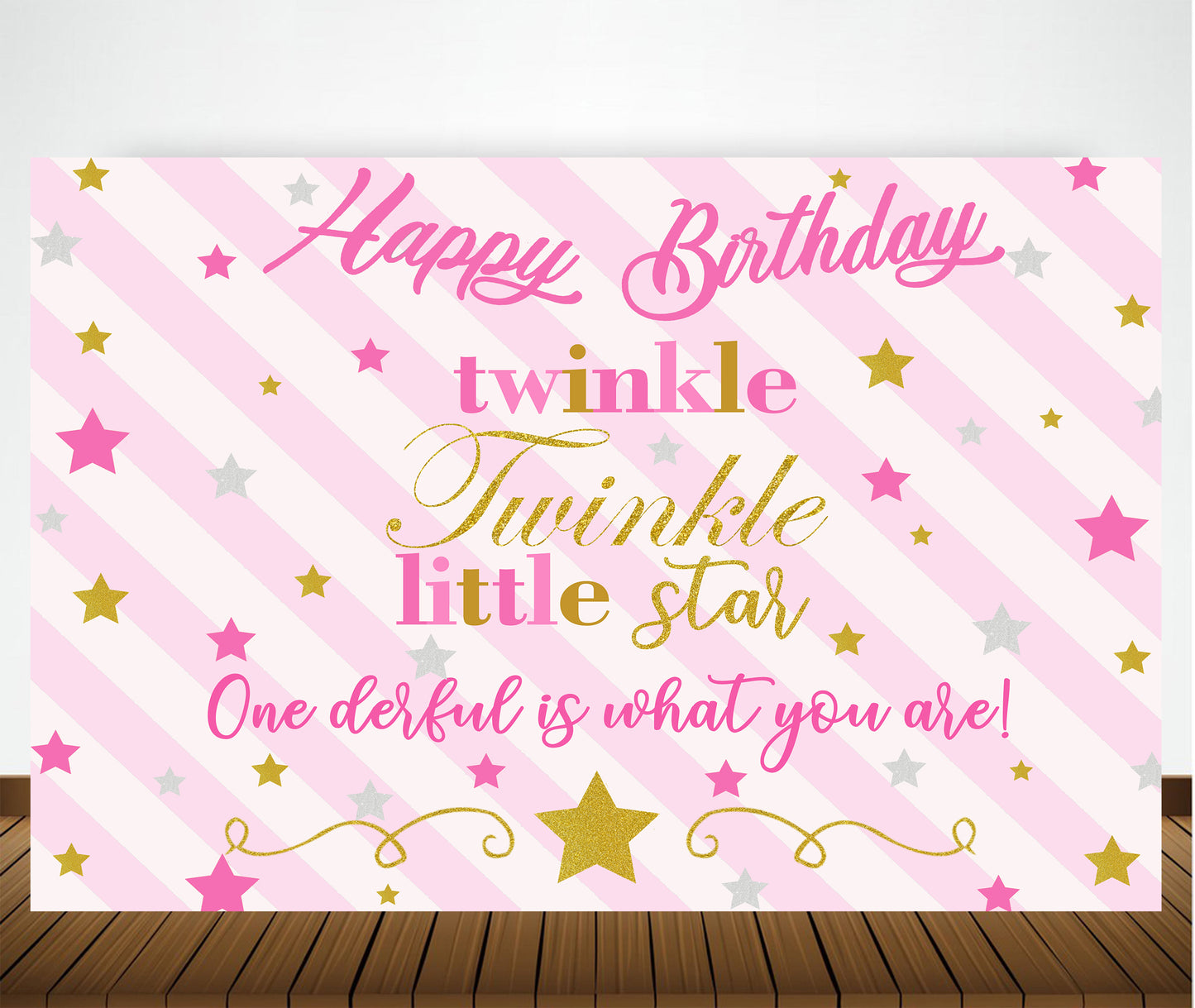 Twinkle Twinkle Little Star Theme Party Backdrop