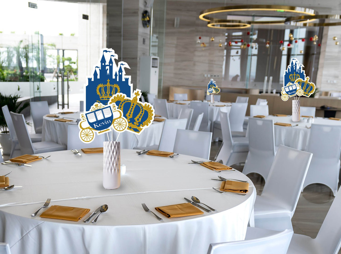 Prince Birthday Party Table Toppers for Decoration