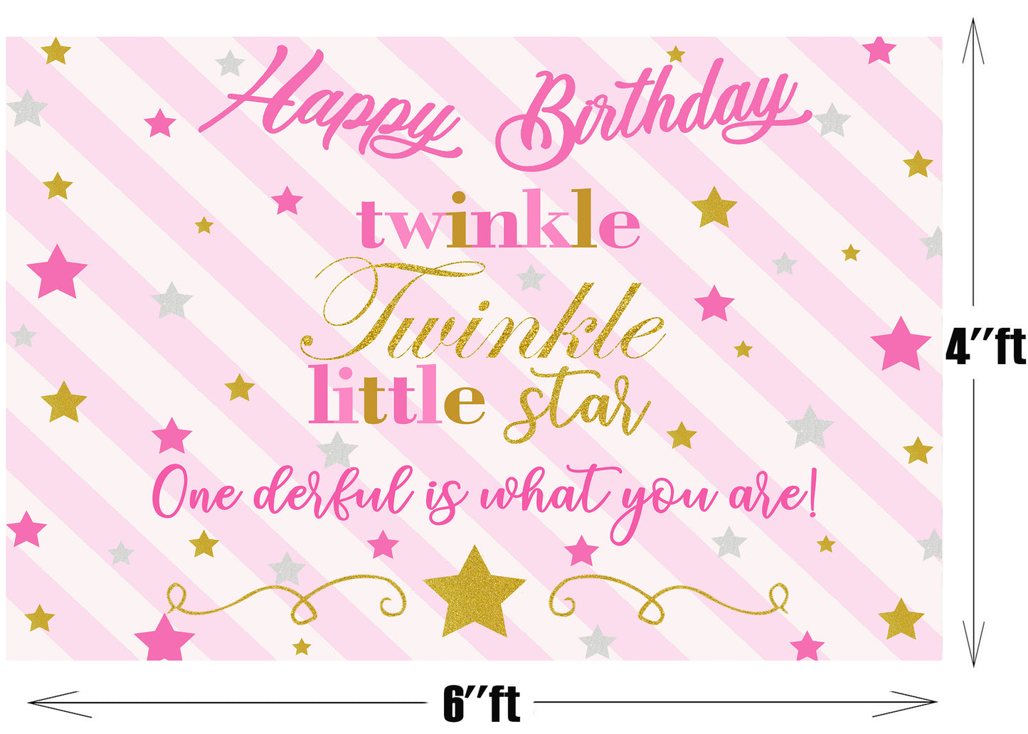 Twinkle Twinkle Little Star Theme Party Backdrop