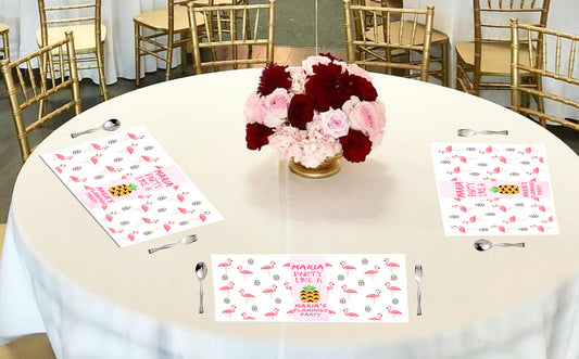 Flamingo Theme Birthday Party Table Mats for Decoration