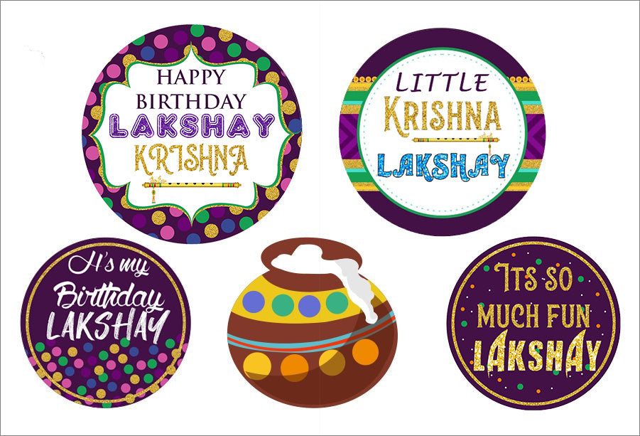 Little Krishna - Theme Cake Topper For Birthday Party