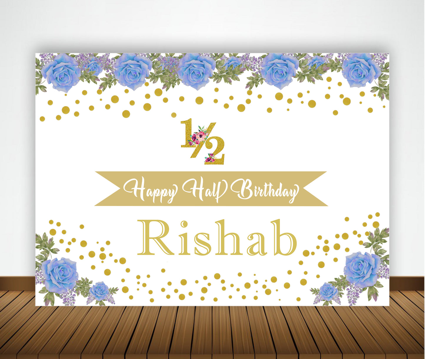 Half Birthday Party Backdrop For Decoration