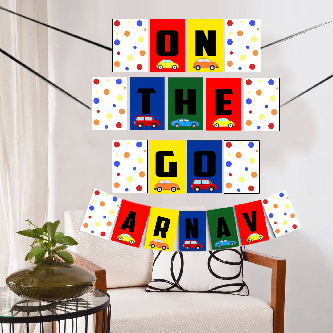 Transport Theme Birthday Party Banner for Decoration