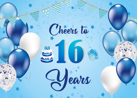 16th Birthday Party Backdrop