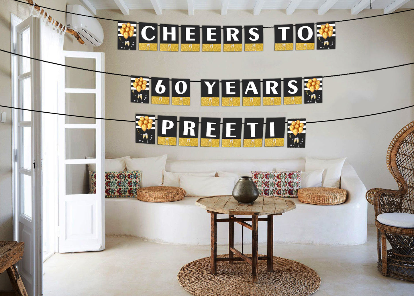 60th Birthday Party Banner for Decoration