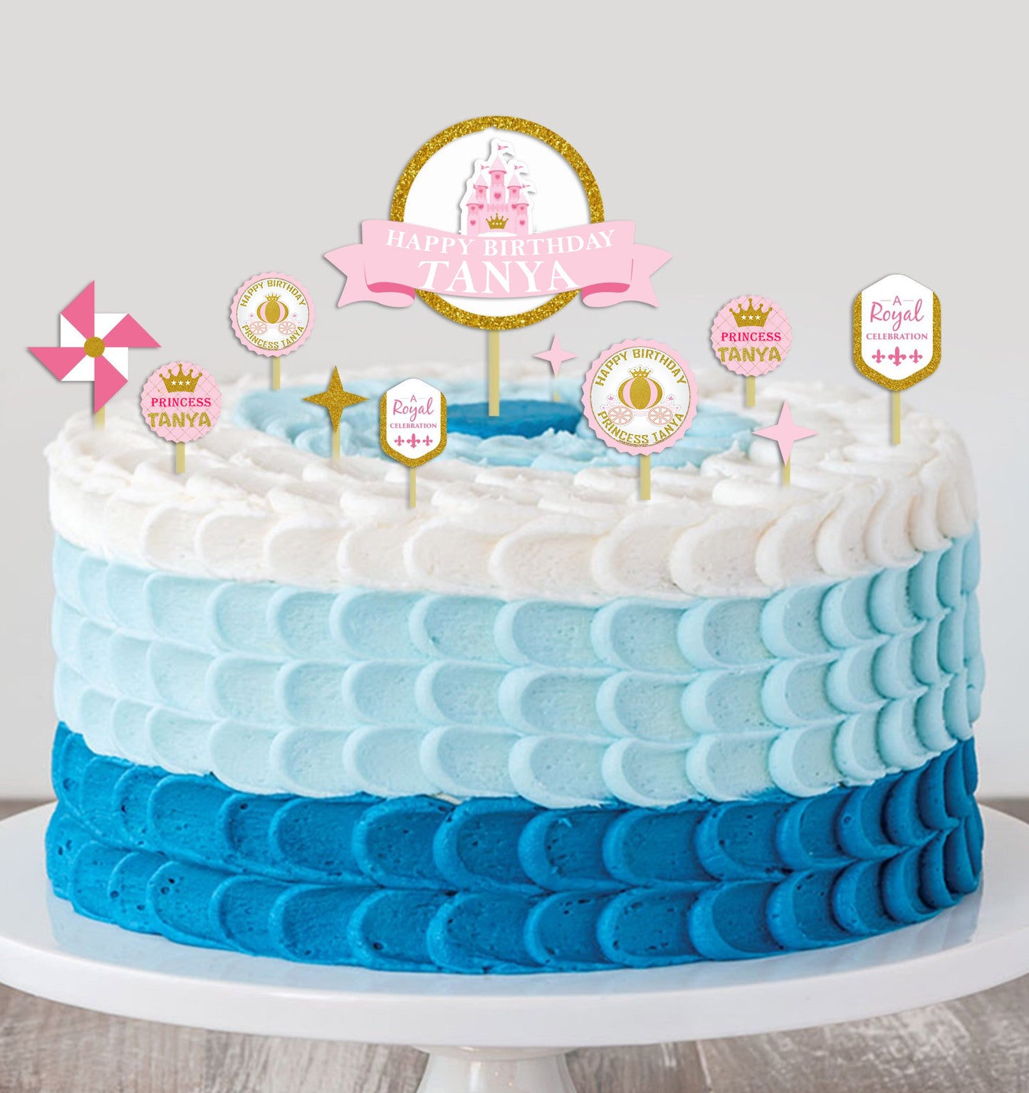 Princess Birthday Party Cake Topper /Cake Decoration Kit