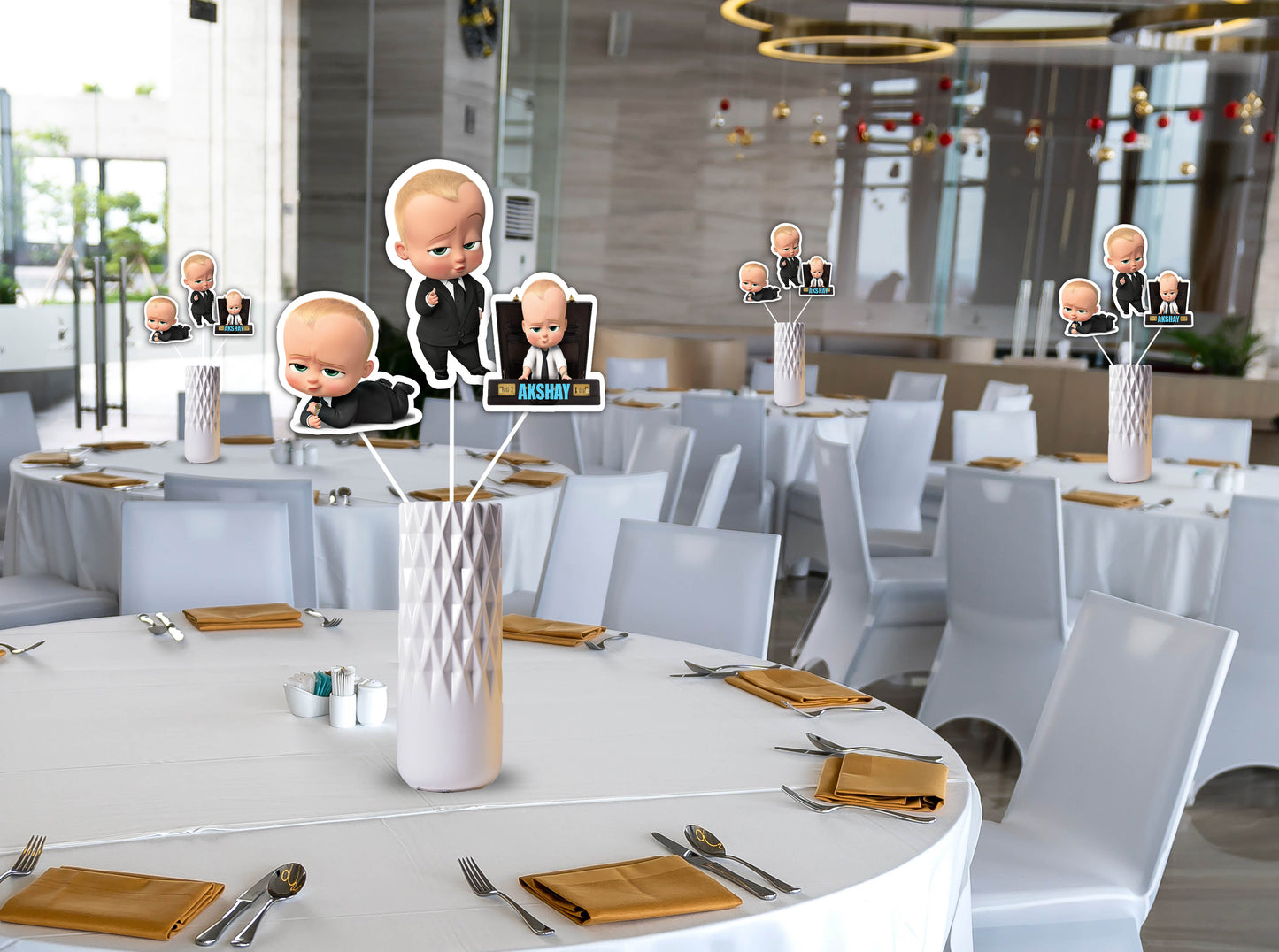 Boss Baby Theme Birthday Party Table Toppers for Decoration