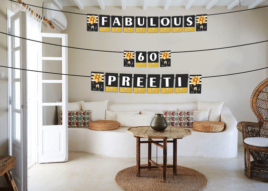 60th Birthday Party Banner for Decoration