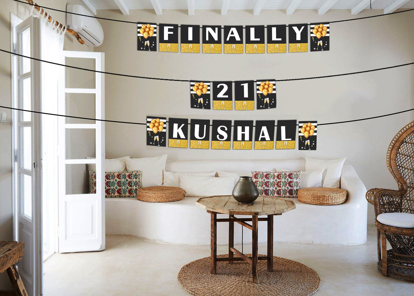 21st Birthday Party Banner for Decoration