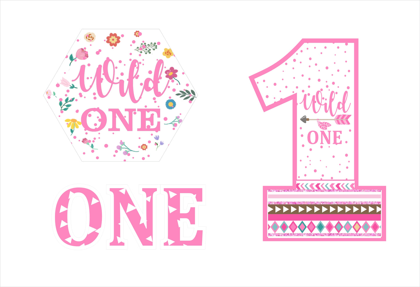 Wild One Birthday Party Table Toppers for Decoration