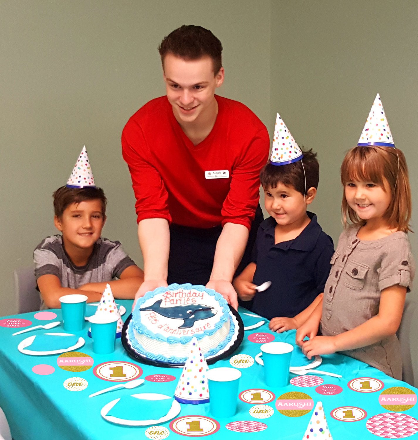 One Is Fun First Birthday Party Table Confetti