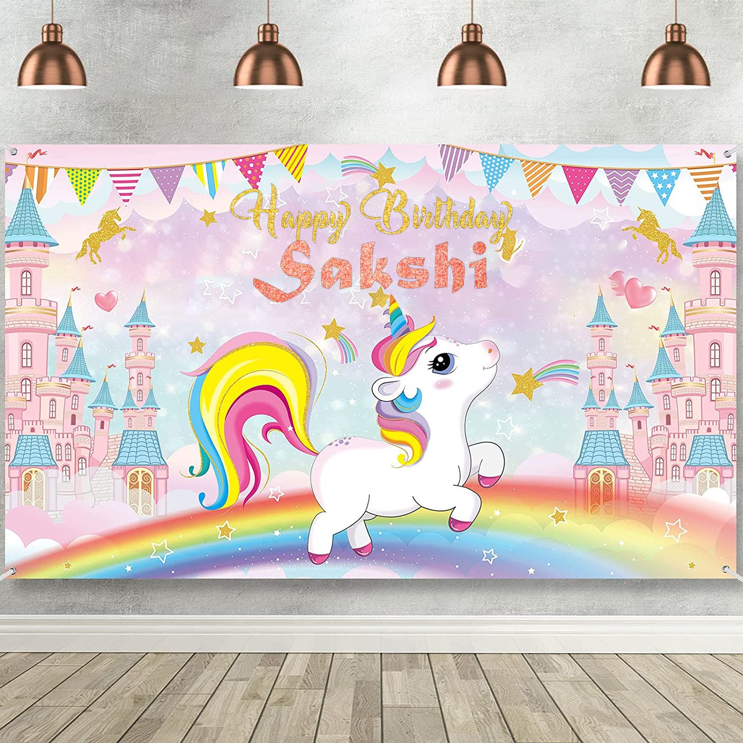 Unicorn Theme Birthday Party Backdrop