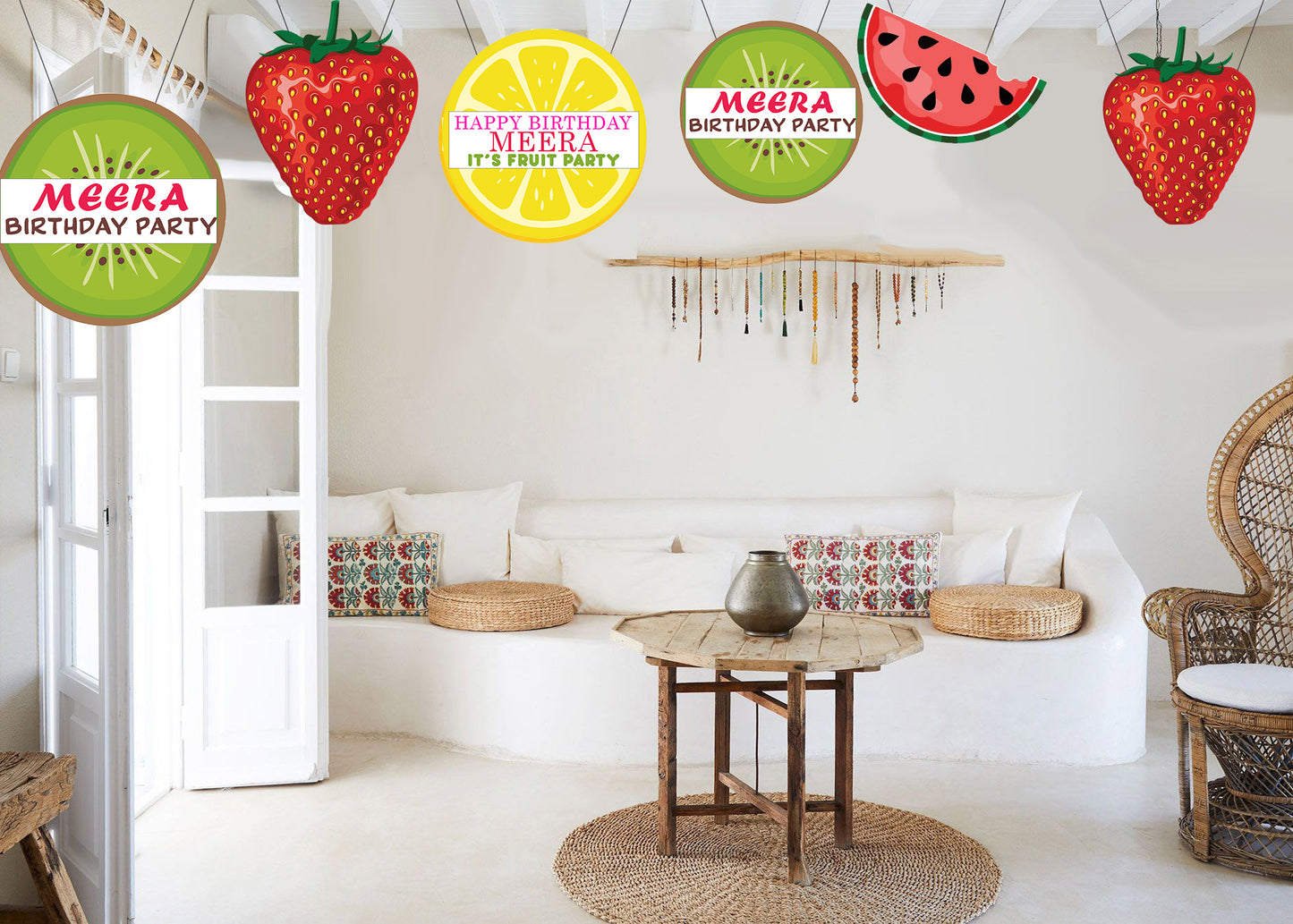 Twotti Fruity Theme Birthday Party Theme Hanging Set for Decoration