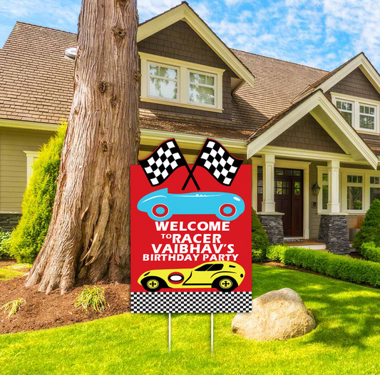 Cars Birthday Party Welcome Board
