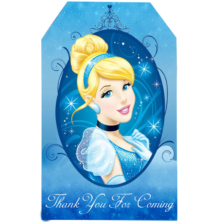 Cinderella Theme Birthday Party Thank You Gift Tags