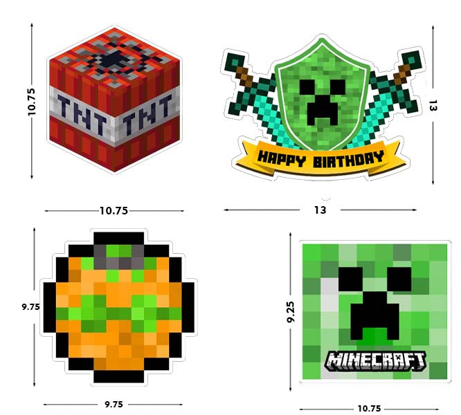 Minecraft Theme Birthday Party Hangings