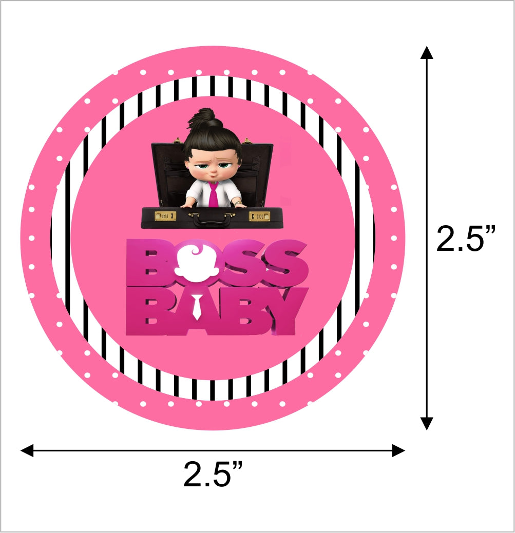 Boss Baby Girl Theme Birthday Party Thank You Gift Tags