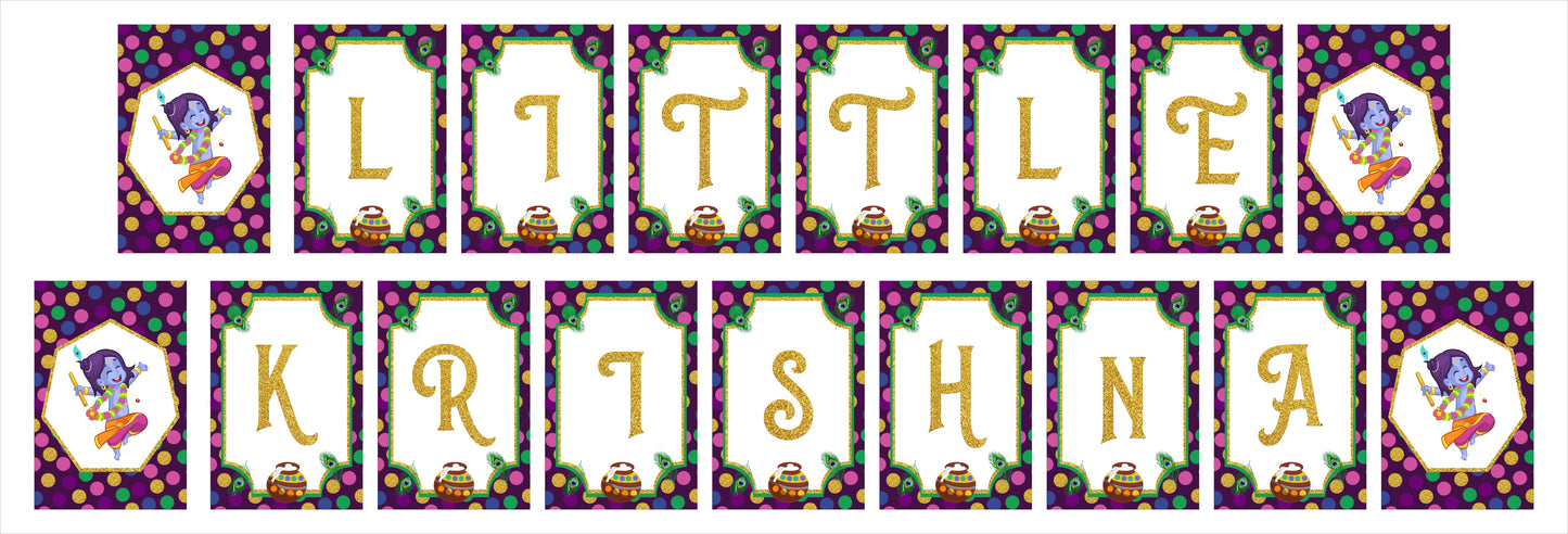 "Little Krishna Banner "- Happy Birthday Banner Decoration