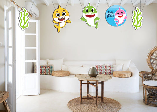 Baby Shark Theme Birthday Party Theme Hanging Set for Decoration