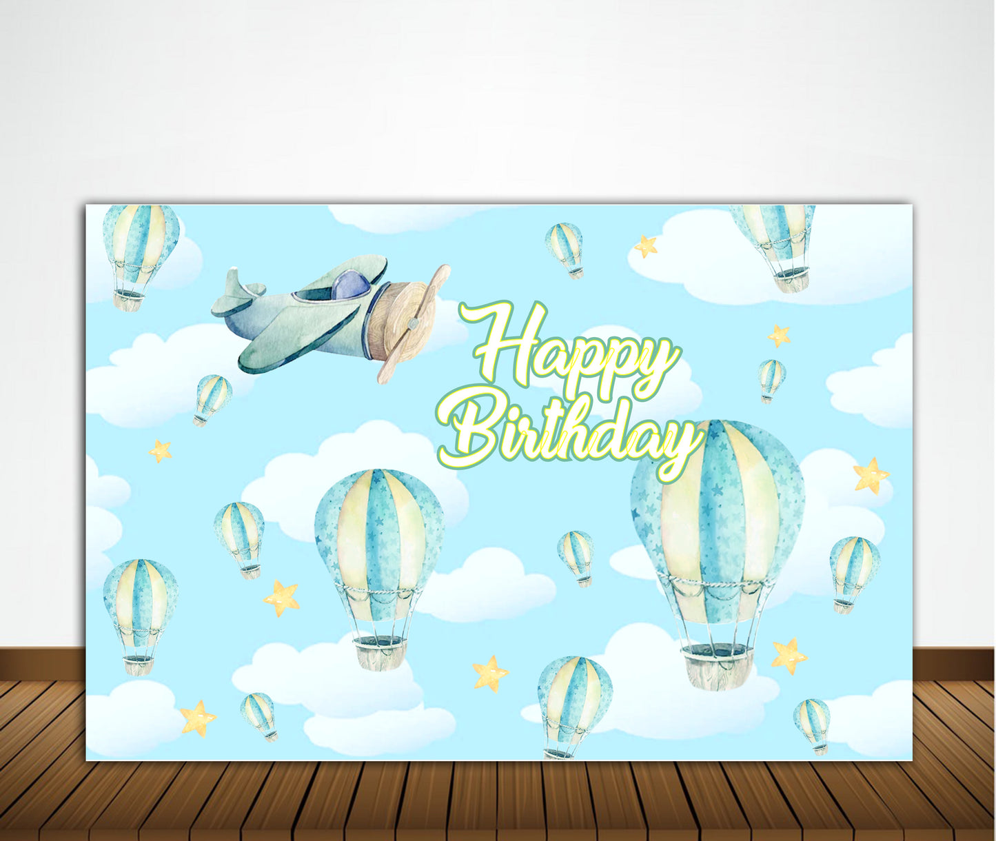 Airplane Theme Birthday Party Backdrop