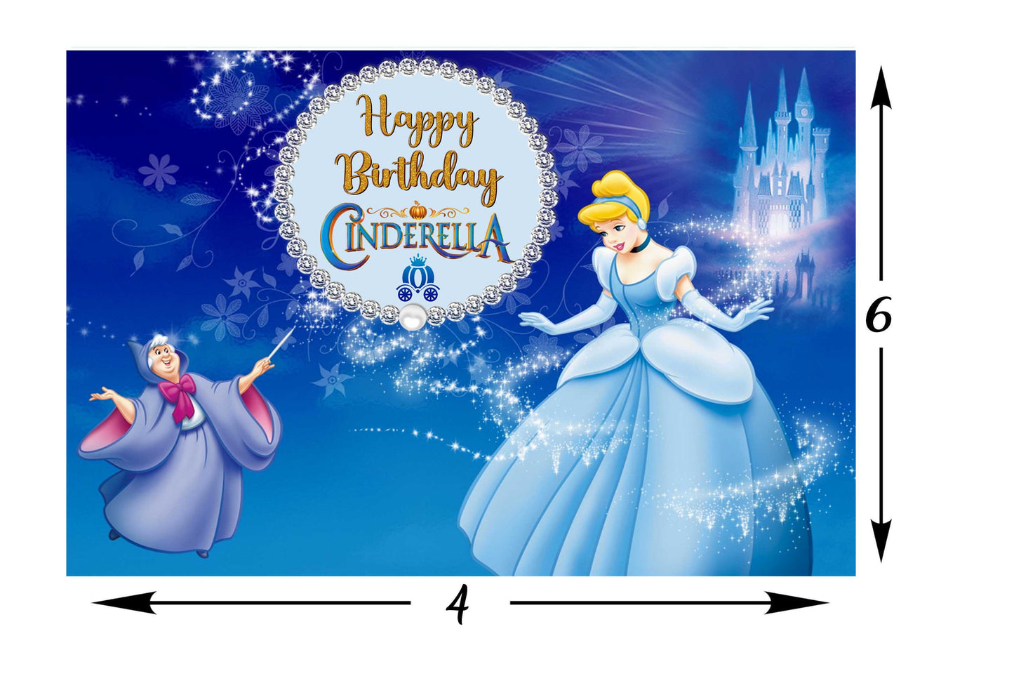 Cinderella Theme Birthday Party Backdrop