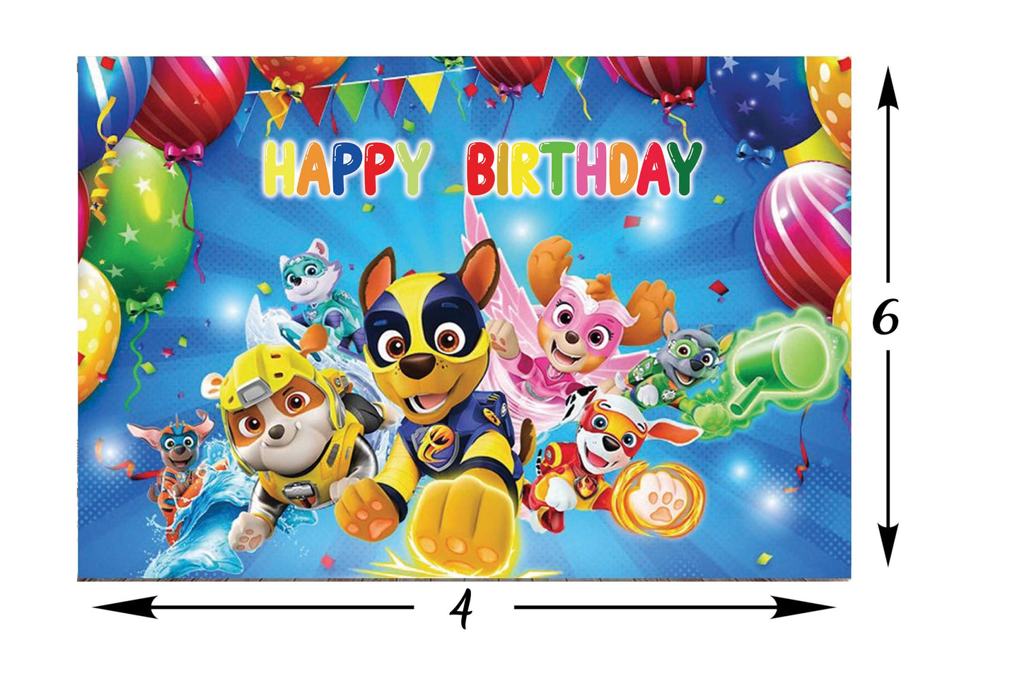 Paw Patrol Theme Birthday Party Backdrop