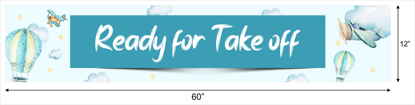 Airplane Theme Birthday Party Long Banner for Decoration