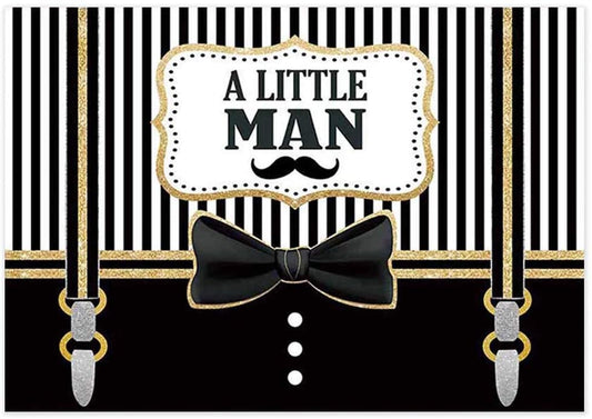 Little Man Theme Party Backdrop