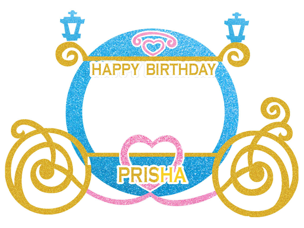 Cinderella Theme Birthday Party Selfie Photo Booth Frame
