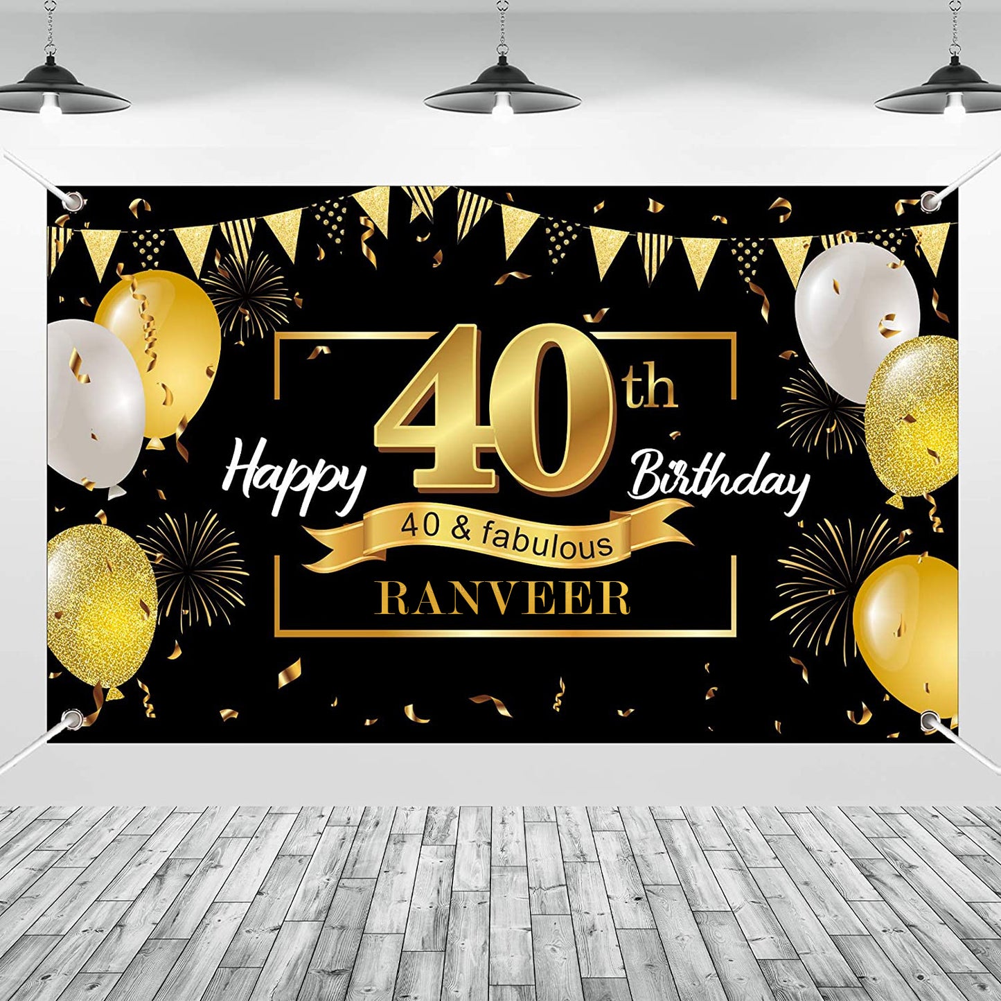 40th Birthday Party Backdrop
