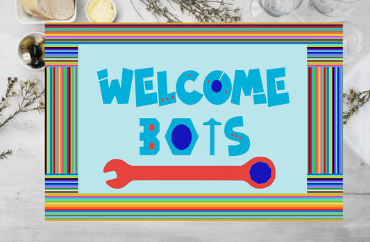 Robot Theme Birthday Table Mats