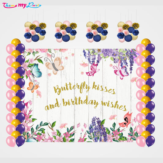 Butterflies & Fairies Theme Birthday Party Complete Decoration Kit
