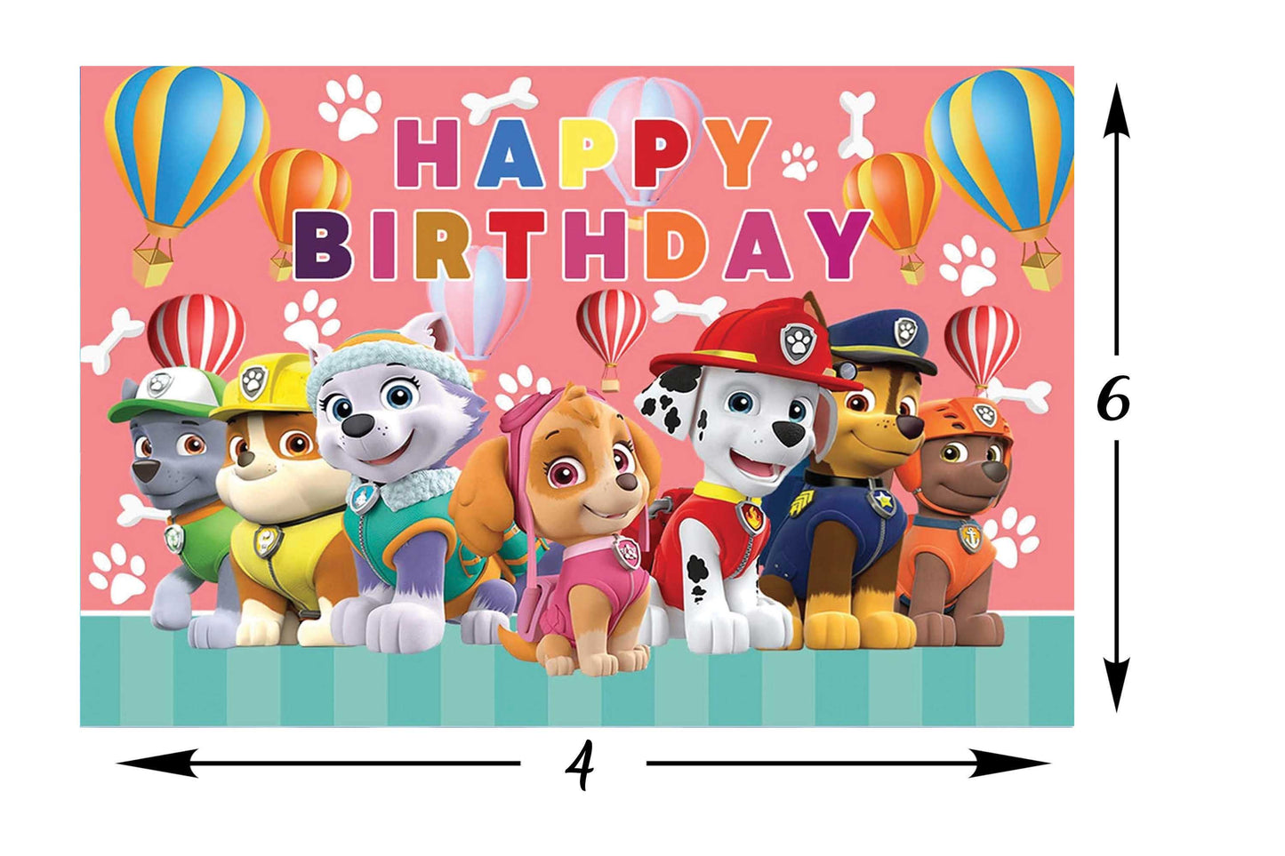 Paw Patrol Theme Birthday Party Backdrop