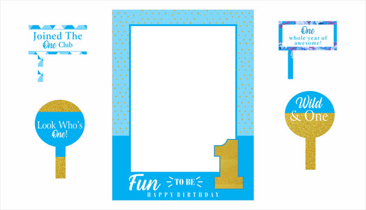 One Is Fun Birthday Party Selfie Photo Booth Frame