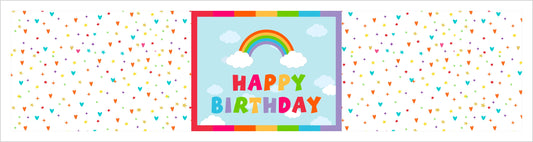 Rainbow Theme Birthday Party Water Bottle Labels