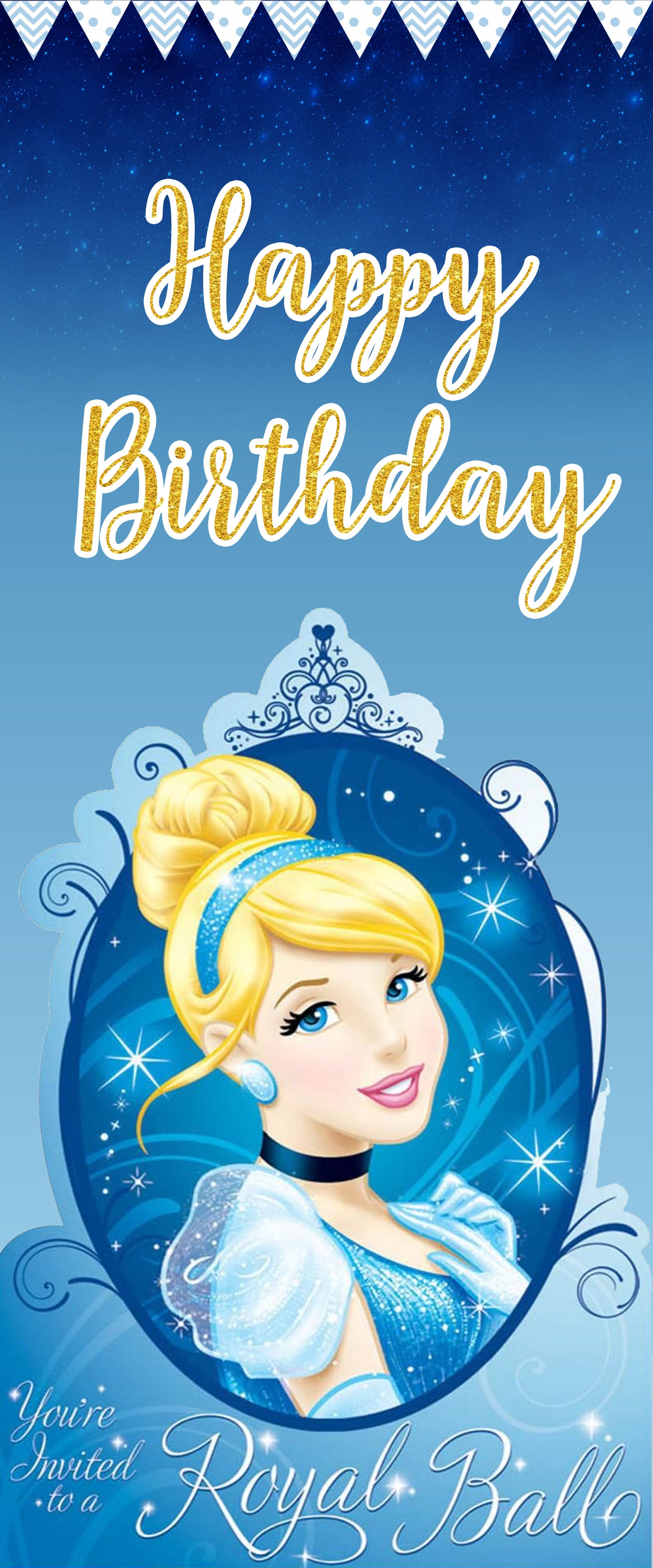Cinderella Welcome Banner Roll up Standee (with stand)