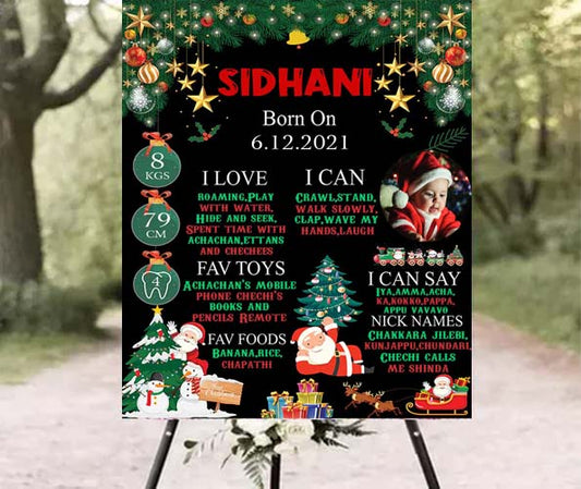 Christmas Customized Chalkboard/Milestone Board for Christmas Party