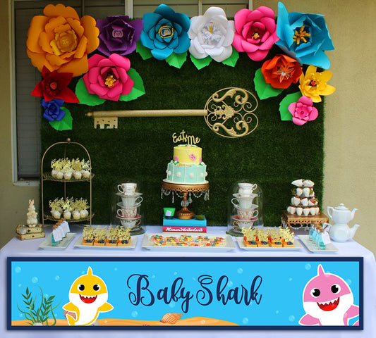 Baby Shark Theme Birthday Long Banner for Decoration