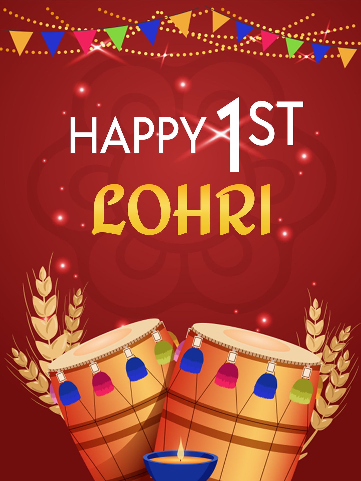 Lohri Party Welcome Board for Kids