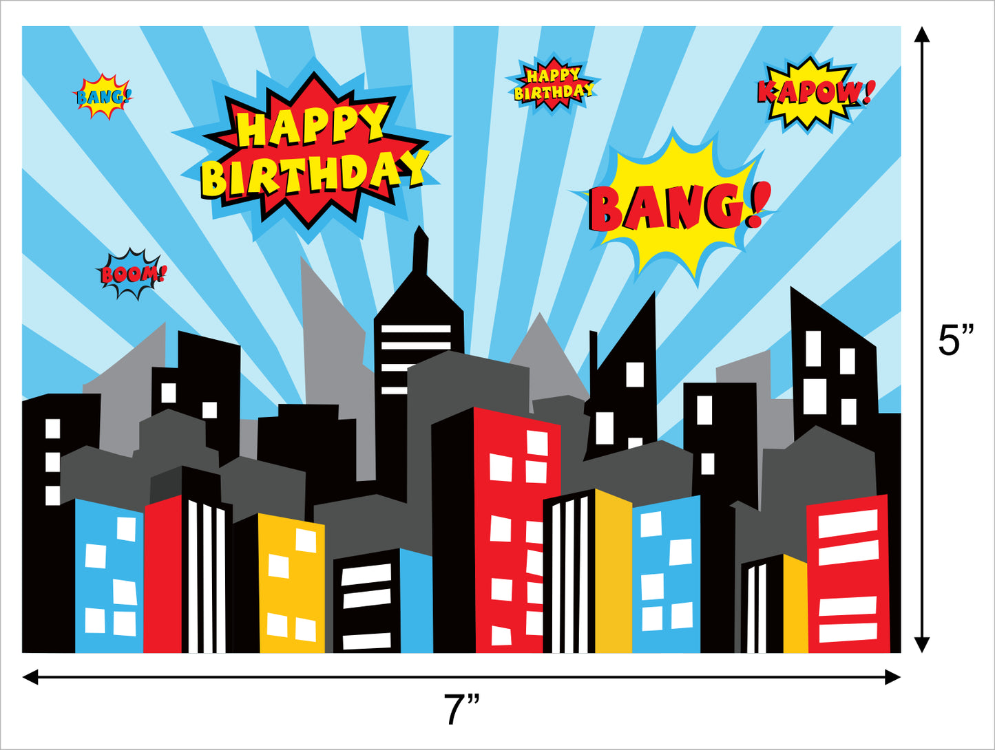 Super Hero Theme Party Backdrop