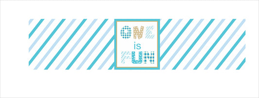 Fun Is One Theme Water Bottle Labels