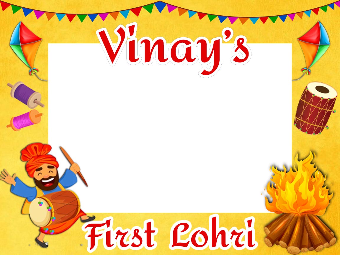 Lohri Selfie Photo Booth Picture Frame