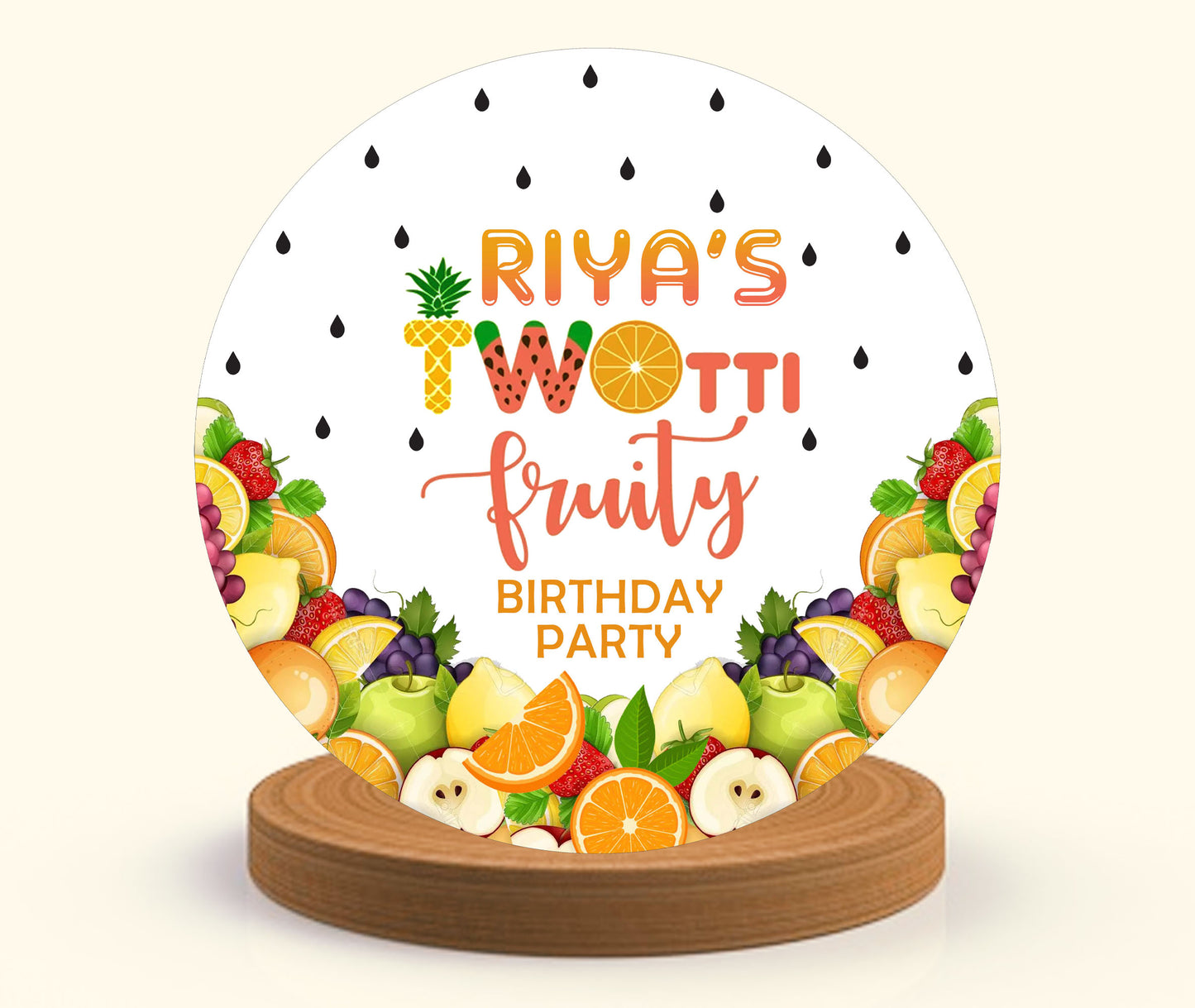 Twotti Fruity Theme Birthday Party Backdrop